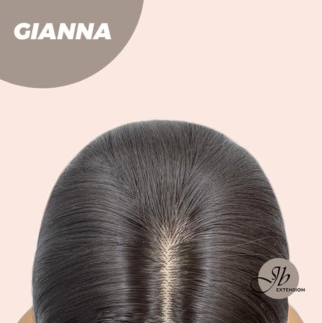 Miniatura 5 de GIANNA - Peluca negra de corte Bob con piezas de dinero rubias, pelucas rectas sin pegamento para mujer, pelucas sintéticas naturales para uso