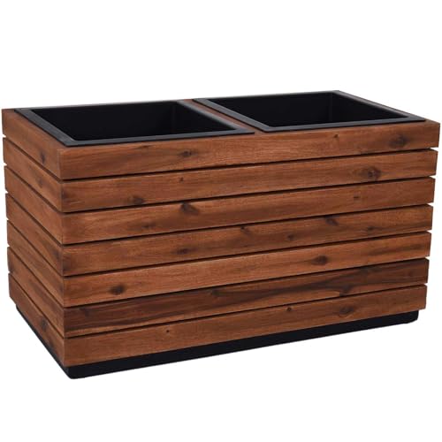 VIVANNO Jardinera, macetero, Jardinera de Flores y huerto Elevado de Madera, Color marrón, 85 cm