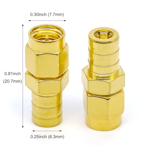 Adaptador SMA macho a SMB hembra coaxial cable 2pcs miniatura 3