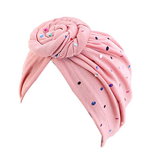 HZUX Fashion Hijabs for Women Muslim Soft Head Headwear India Hat Cancer Chemo Turban Wrap Scarf Cap Red