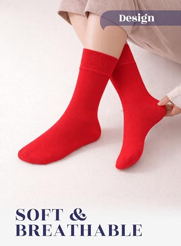 Image of Hugh Ugoli Women's Thin Soft Rayon Derived from Bamboo Crew Socks for Dress, Trouser, Seamless Toe & Non-Binding, 5-8 /9-11