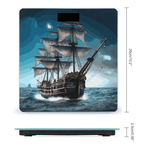 Pirate Ship Smart Scale balanza digital de baño precisa miniatura 2