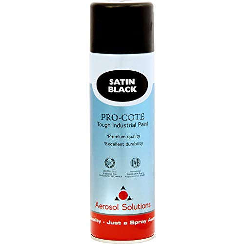 Aerosol Solutions Pro-Cote Satin Black Spray Paint 500ml