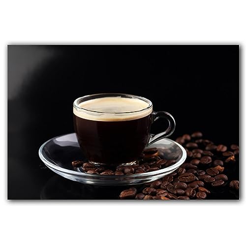 Affiches et peinture de cuisine moderne café noir toile XXL sans cadre 80 x 110 cm