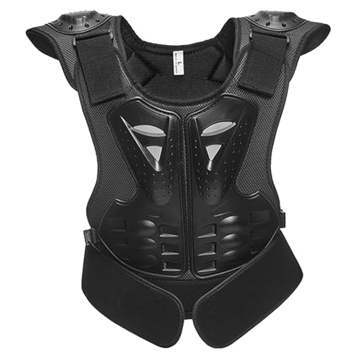 Equipo de motociclismo para niños de 12 a 15 años, equipo anticaída 3D para jóvenes, chaleco reflectante, chaqueta de motociclismo ajustable para ciclismo, esquí, skateboarding, talla L, protector de