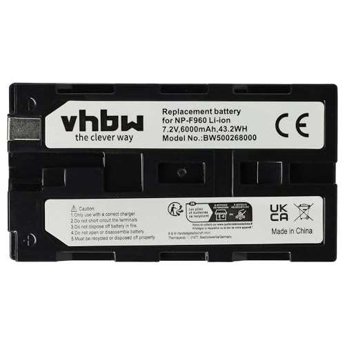 Batterie compatible Sony DCR-VX9 de haute capacité 7,2V par vhbw - 3