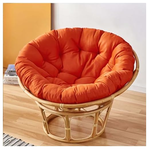 Papasan Chaise avec coussin Motif canne naturelle pour intérieur et extérieur Chaises de jardin non incluses Coussins uniquement
