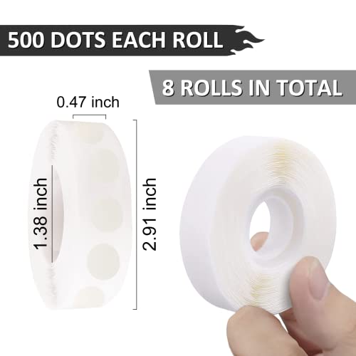 WISYOK 4000 Pcs Glue Dots for Balloons, Removable Double-Sided Adhesive Dots, Craft, Wedding Decoration Point Stickers - Thumbnail 2