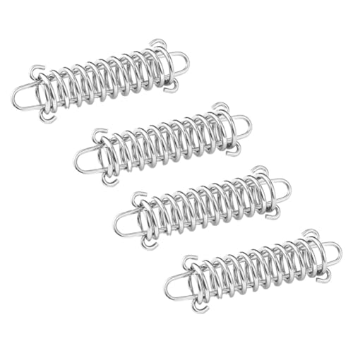 4pcs Stainless Steel Tent Rope Tensioner Spring Hook for Guy Lines