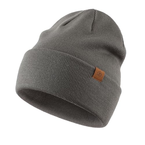 Image of Home Prefer Mens Winter Hats Acrylic Knit Cuff Beanie Cap Warm Womens Beanie Hat