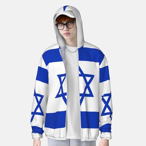 Israeli Flag Sun Protection Hoodies Women Upf 50+ Hooded Unisex Long Sleeve Tees2
