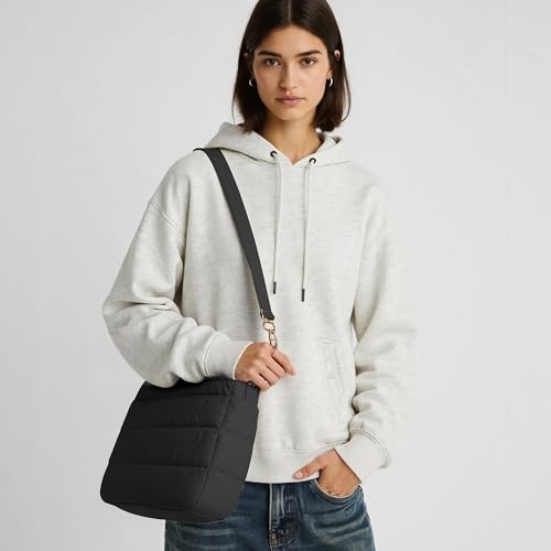 Cross Body Purses for Women Lightweight Quilted Puffer Tote Bag Casual Hobo Nylon Shoulder Handbag Travel2