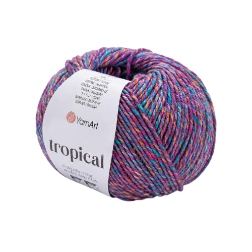 Image of YarnArt Tropical Sport Yarn - 55% Cotton, 45% PAC - Multicolor Knitting & Crochet Yarn - 50g (174 yds) | Soft, Durable & Lightweight | Perfect for Amigurumi, Clothing & Accessories (622)