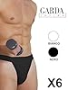 GARDA - 6 Slip Tanga Uomo 100% Filo di Scozia Art.0950 (Nero, 4/M)