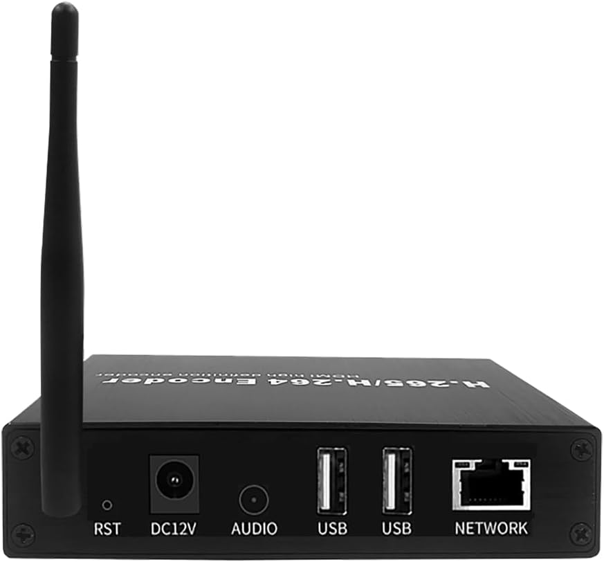 EXVIST H.265 1080P WiFi HDMI Video Encoder/Decoder, USB2.0 Webcam Input, RTSP/RTMP/TS Stream Decoding Input, Compatible with ONV/HK, Live Stream for YouTube, Facebook, Wowza, Twitch