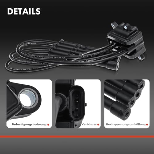 Zündmodul Zündspule 4-polig für Clio II/III Kangoo Modus/Grand Modus Twingo I/II 1.2L Benzin 2001-2020 8200360911