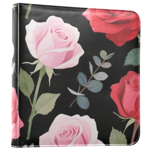 Photo Album 4x6, 5x7,6x8,Artificial Leather Photo Albums with 20 Detachable Sheets Rose Pattern for Family Wedding,Multi 9