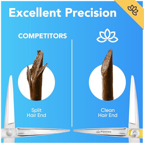 Image of Equinox Razor Edge Series Professional Hair Scissors - 6.5 inch Premium Japanese Stainless Steel Hair Cutting Scissors, Hair Shears, Hair Razors for Hair Cutting, Barber Accessories & Hair Salon Supplies