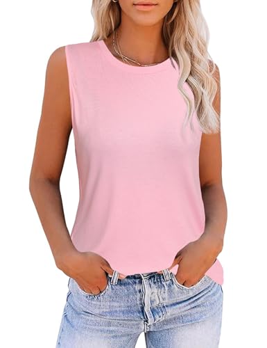 Gyabnw Camiseta de Tirantes Mujer Algodón Cuello Redondo