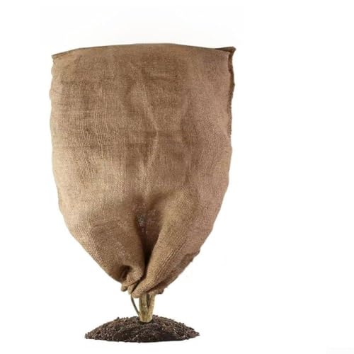 Bolsas de arpillera ecológicas para cubrir plantas para invierno, reutilizables y transpirables para una protección óptima de las plantas (120 × 180 cm)