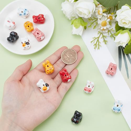 Perles chat Maneki Neko en céramique WEBEEDY pour la création de bijoux DIY - 3