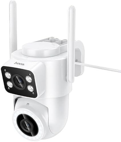 D9 Outdoor PTZ WiFi Security Camera – Dual Lens 1080P Full HD, Dual Screen, Dual Recording, IP65 Waterproof, Night Vision.