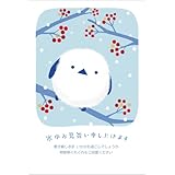 寒中見舞い ハガキ 10枚 私製はがき アルファプリントサービス公式〈南天とシマエナガ S-KC113〉