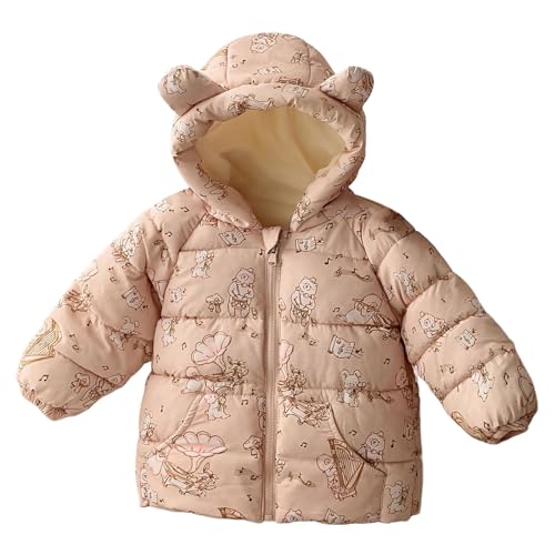 ベビー 冬 アウター 暖かい 中綿ジャケット キッズ ダウンジャケット フード付き 男の子 女の子 保温 防寒 防風 ダウンコート アウトドア 赤ちゃん 上着 子ども あったか 防寒着 通学 お出かけ 冬服 厚手 子供服 小学生(ピンク,120)