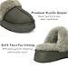 SOULROSE Fuzzy House Slippers for Woman with Memory Foam Disquette Platform Womens Shoes Indoor Outdoor Slip On Slippers Gifts