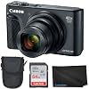 Canon PowerShot SX740 HS Digital Camera (Black) 4PC Bundle - Includes 64GB SD Memory Card + Padded Carrying Case + Microfiber Cleaning Cloth