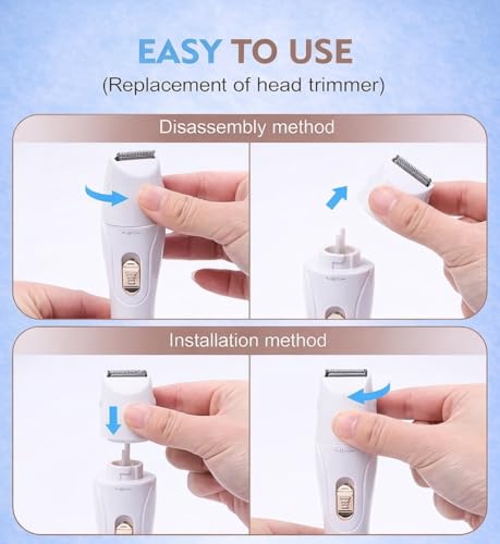 Image of Facial Hair Removal Machine | Trimmer For Women | Eyebrow Trimmer & Epilator | 2 In 1 Trimmer | 1-Year Warranty | Nose Hair Removal Machine - White (4, PORTABLE)