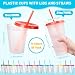 Hsei Reusable Plastic Tumbler with Straw and Lid Bulk -clear Plastic Cups with Lid and Straw for Iced Coffee Water Smoothie Water Bottle Travel Mug Cup for Birthday Party Gifts(56 Pack,24 oz, 16 oz)