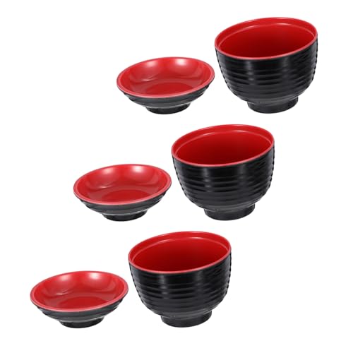 HYTROVE 3個和風味噌汁椀 蓋付き 小鉢 耐熱 耐衝撃仕様 ご飯 スープ 前菜用