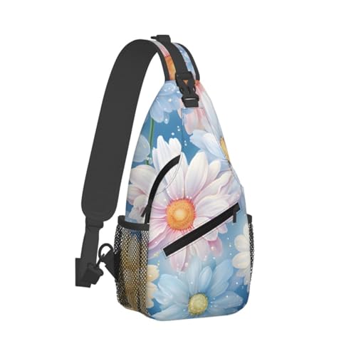 Mochila cruzada colorida con patrón floral para adultos miniatura 2