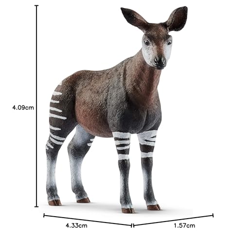 Schleich Okapi statuette de collection en plastique rigide peint à la main