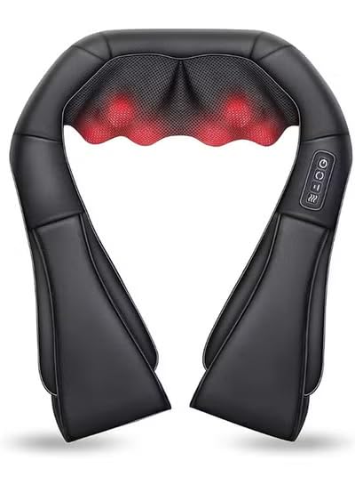 Neck Massager with Heat Shiatsu Massager for Neck Back Shoulder Foot and Leg Deep Tissue 3D Kneading Helps to Relax Muscles at Home and Car Comfort Gifts for Women and Men