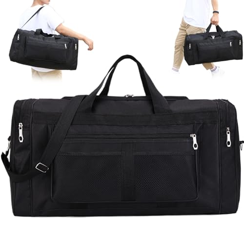 Weekend Bag Duffle Bag Carry on Overnight Bag Waterproof Weekend Bag Foldable Hospital Bag with Shoulder Strap Travel Duffle Bag for Sport Training Journey Business Trip3