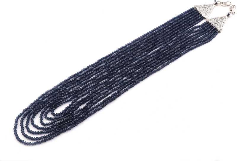 A V FASHION INDIA - Semi Precious Crystal Gemstone Beads 7 Layer 16 Inch Long Multistrand Necklace for Women (Same as Image) (Black) (B0C7W4XHJL) Amazon Price History, Amazon Price Tracker