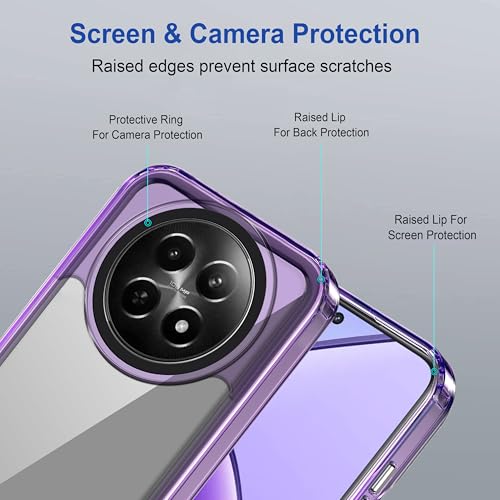 Image of Zapcase Back Case Cover for Realme Narzo N65 5G | Compatible for Realme Narzo N65 5G Back Cover | Case Cover with Camera Protection | (TPU + PC | Translucent Purple)