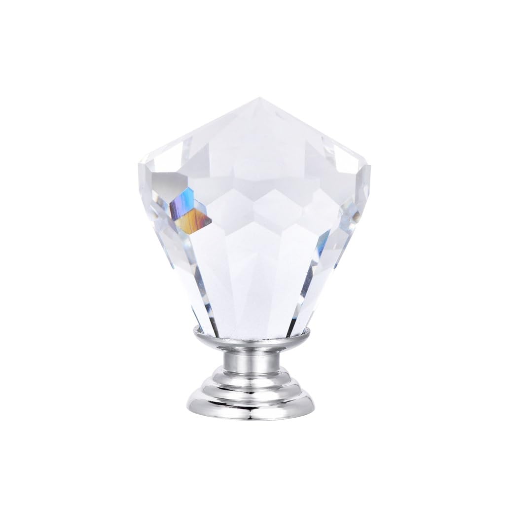 Poignée en cristal pour tiroir robuste en alliage d'aluminium à haute résistance