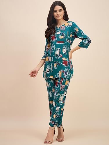 Image of Truvon Fashions Women Cord Set, Kurta and Pant Set