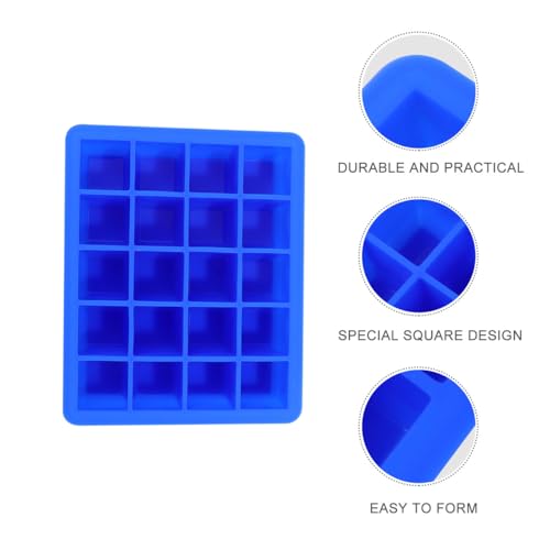 Set de 2 moldes de silicona para cubitos de hielo 20 celdas miniatura 5