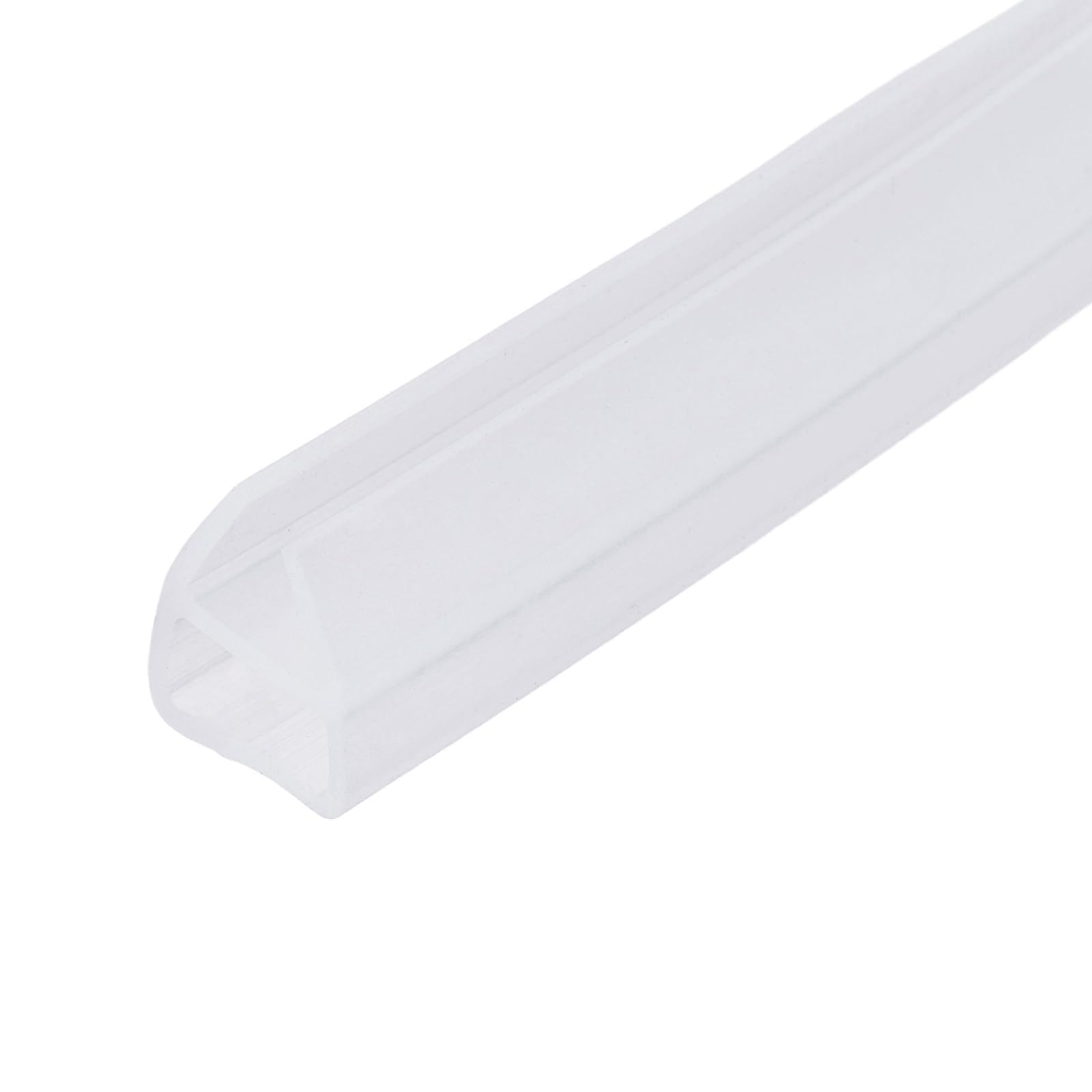 PATIKIL Shower Door Seal Strip (for 10mm Thick Glass, 3.3 m Long) U-Shape Silicone Rubber Frameless Glass Door Sealing Strip to Stop Leaks Flexible Weather Stripping Fits for Bathroom