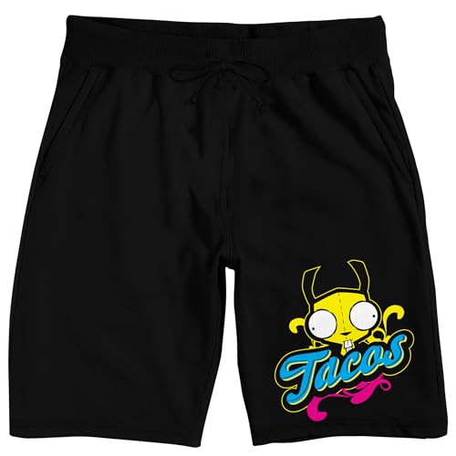 Invader Zim Gir Tacos Men's Black Sleep Pajama Shorts