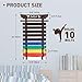 Winartton 10 Belts Karate Belt Display Rack with Stickers, Taekwondo Belt Display Holder, Martial Arts Belt Display, No Assembly Required, BJJ Hanging Holder for Adult