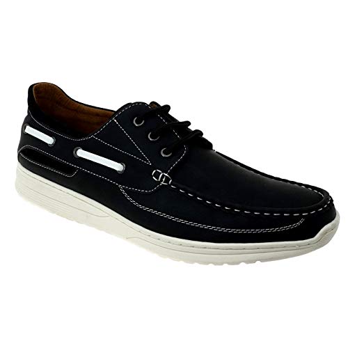 Aldo Rossini Men's Boat Shoe | Casual Boat Shoes 8.5 Black 92758