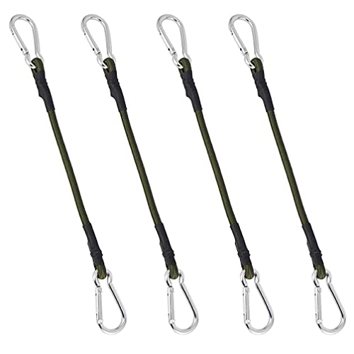 BESPORTBLE 4pcs Bungee Cord with Carabiner Hook Heavy Duty Straps Strong Elastic Rope for Luggage Rack Cargo Camping RV Hand Carts