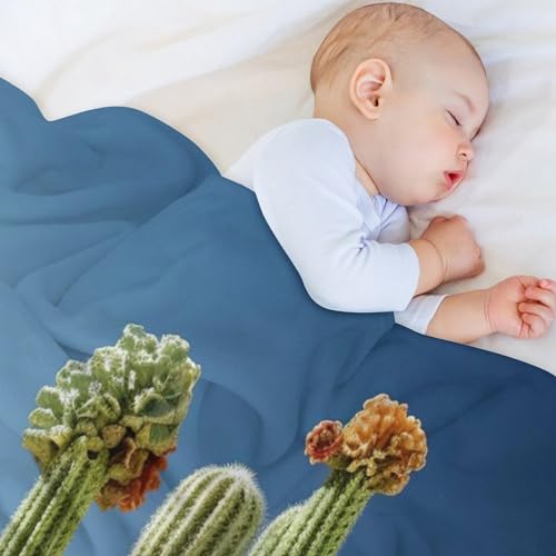 Manta de franela hipoalergénica de cactus que elimina el frío en el sofá de forma suave 4