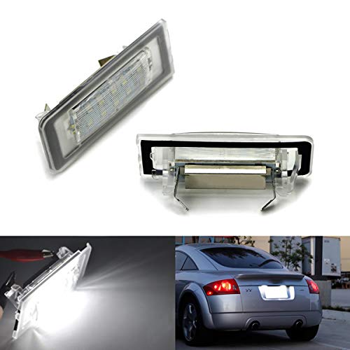 GOFORJUMP Lampe de Plaque d'immatriculation de numéro de 2 pièces LED pour A/UDI TT 8N 1999-2006
