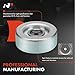 A-Premium Belt Idler Pulley Compatible with Mitsubishi Outlander 2003-2006, Lancer 2002-2006, Eclipse 2006-2012, Montero 2001-2006, Galant 2004-2012, 2.0L 2.4L 3.8L